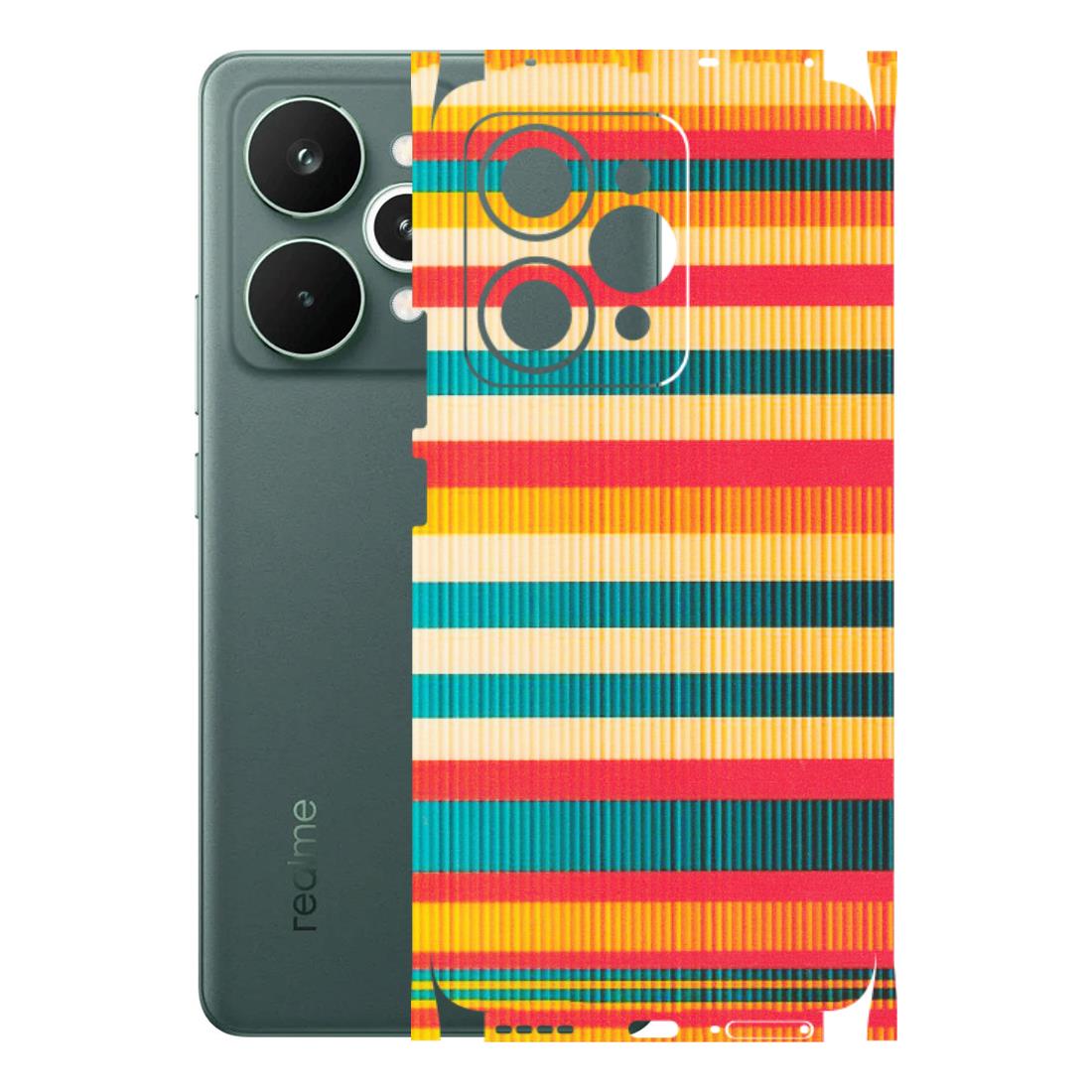 Realme Phone Skins (All Models) - Colourful Stripes Soothing Effect - Matte Finish (M-86) Realme 15 Pro 5G