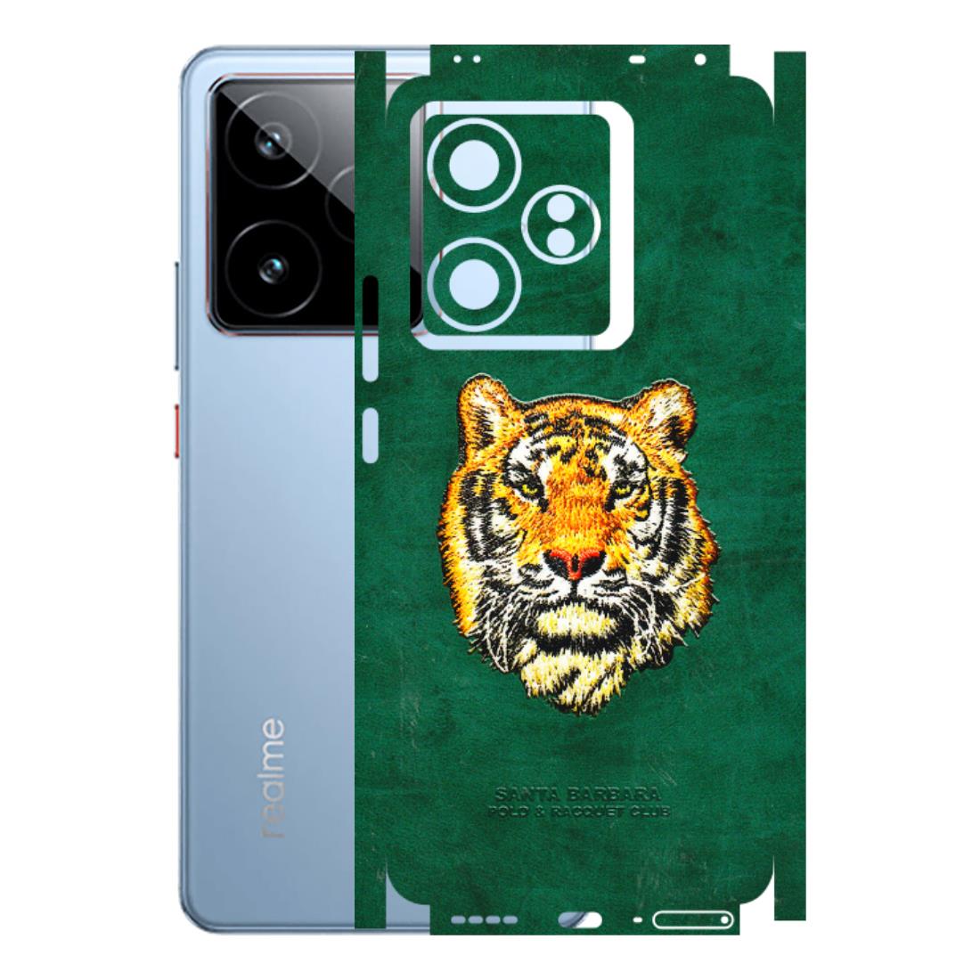 Realme Phone Skins (All Models) - Leather Feel Tiger - 3D Embossed Finish (L-111) Realme GT7 5G