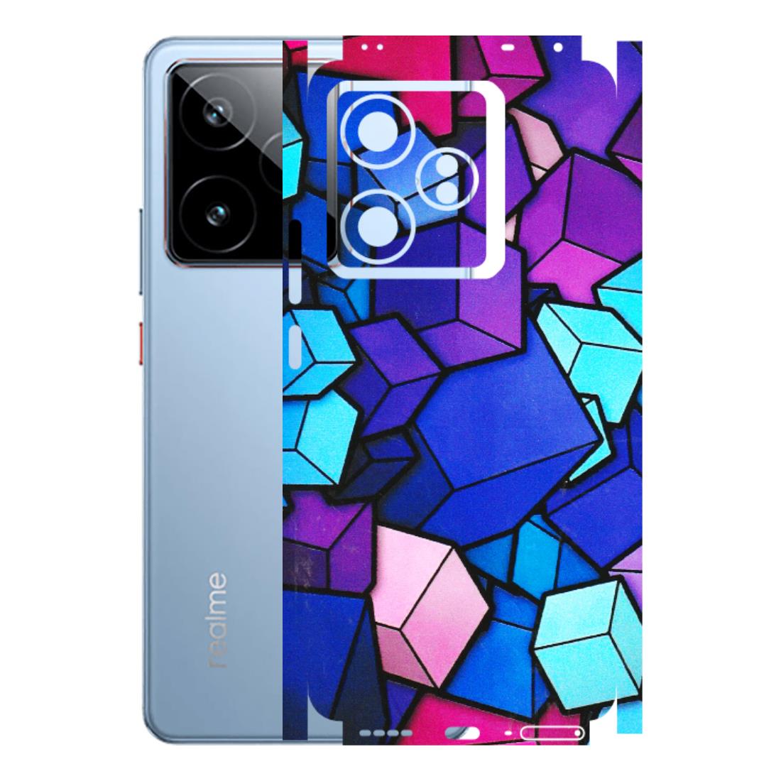 Realme Phone Skins (All Models) - Cube Doodle - 3D Embossed Finish (L-141) Realme GT7 5G