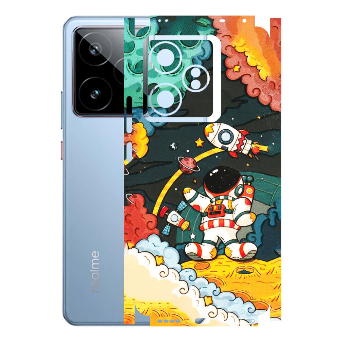 Realme Phone Skins (All Models) - Astronauts & Spaceship - 3D Embossed Finish (L-145) Realme GT7 5G
