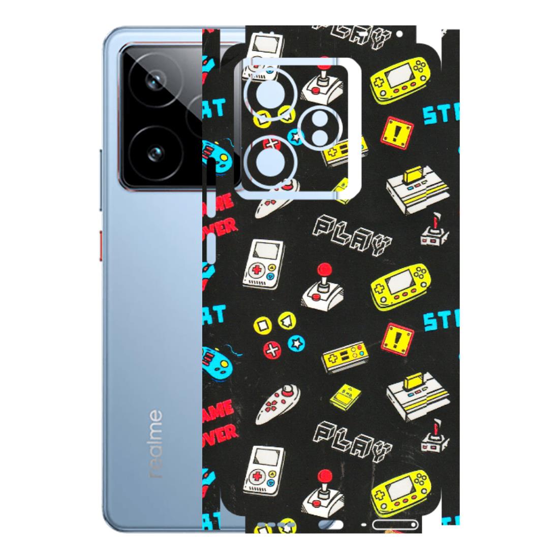 Realme Phone Skins (All Models) - Gaming Doodles - 3D Embossed Finish (L-224) Realme GT7 5G