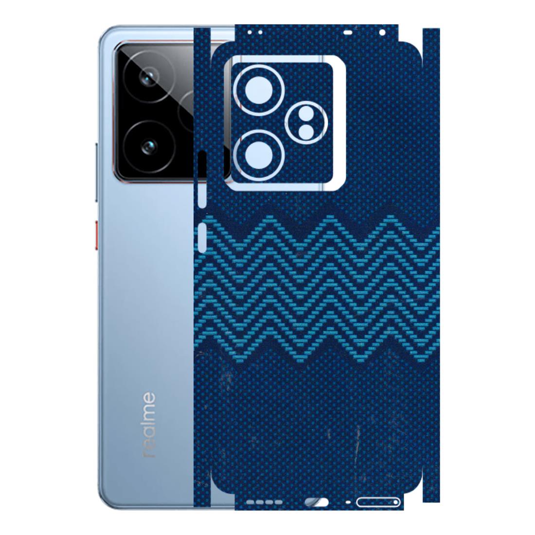 Realme Phone Skins (All Models) - Blue Sober Waves - 3D Embossed Finish (L-306) Realme GT7 5G