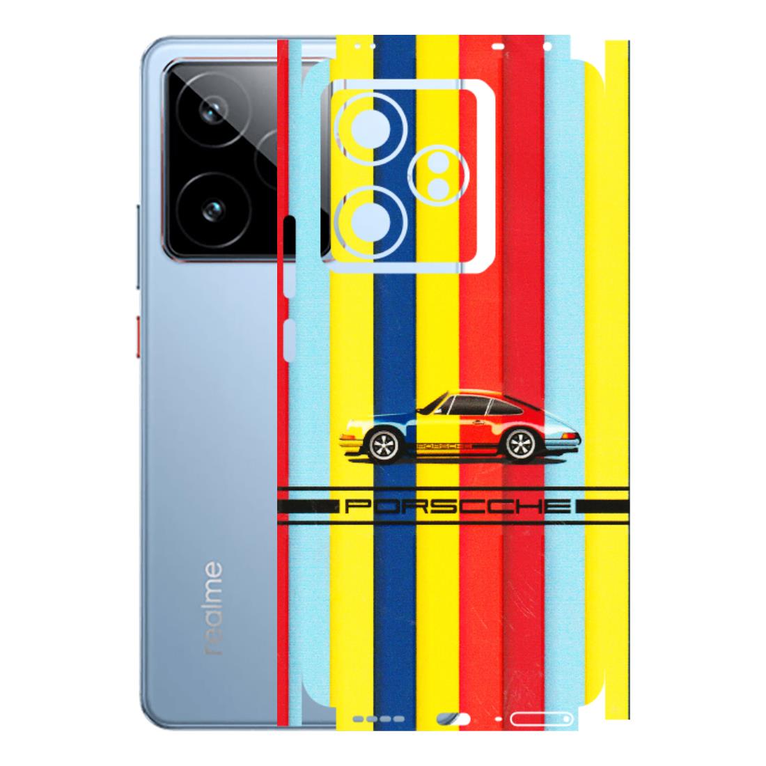 Realme Phone Skins (All Models) - Multicolour Porche - 3D Embossed Finish (L-39) Realme GT7 5G