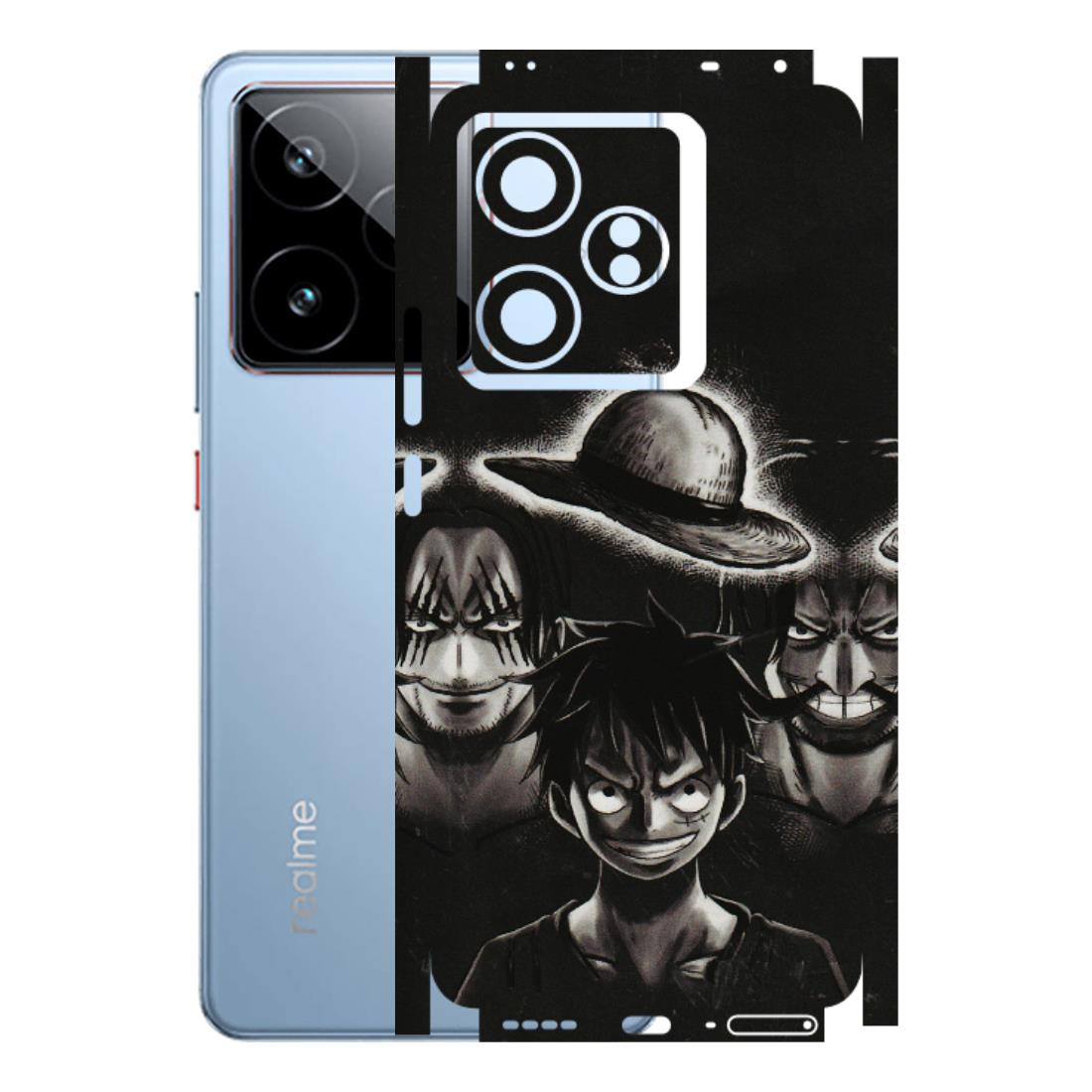 Realme Phone Skins (All Models) - Black Luffy Hat - 3D Embossed Finish (L-57) Realme GT7 5G