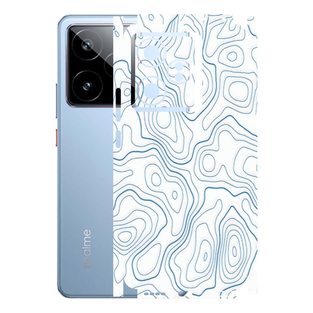 Realme Phone Skins (All Models) - Blue And White Swirls - Matte Finish (M-139) Realme GT7 5G