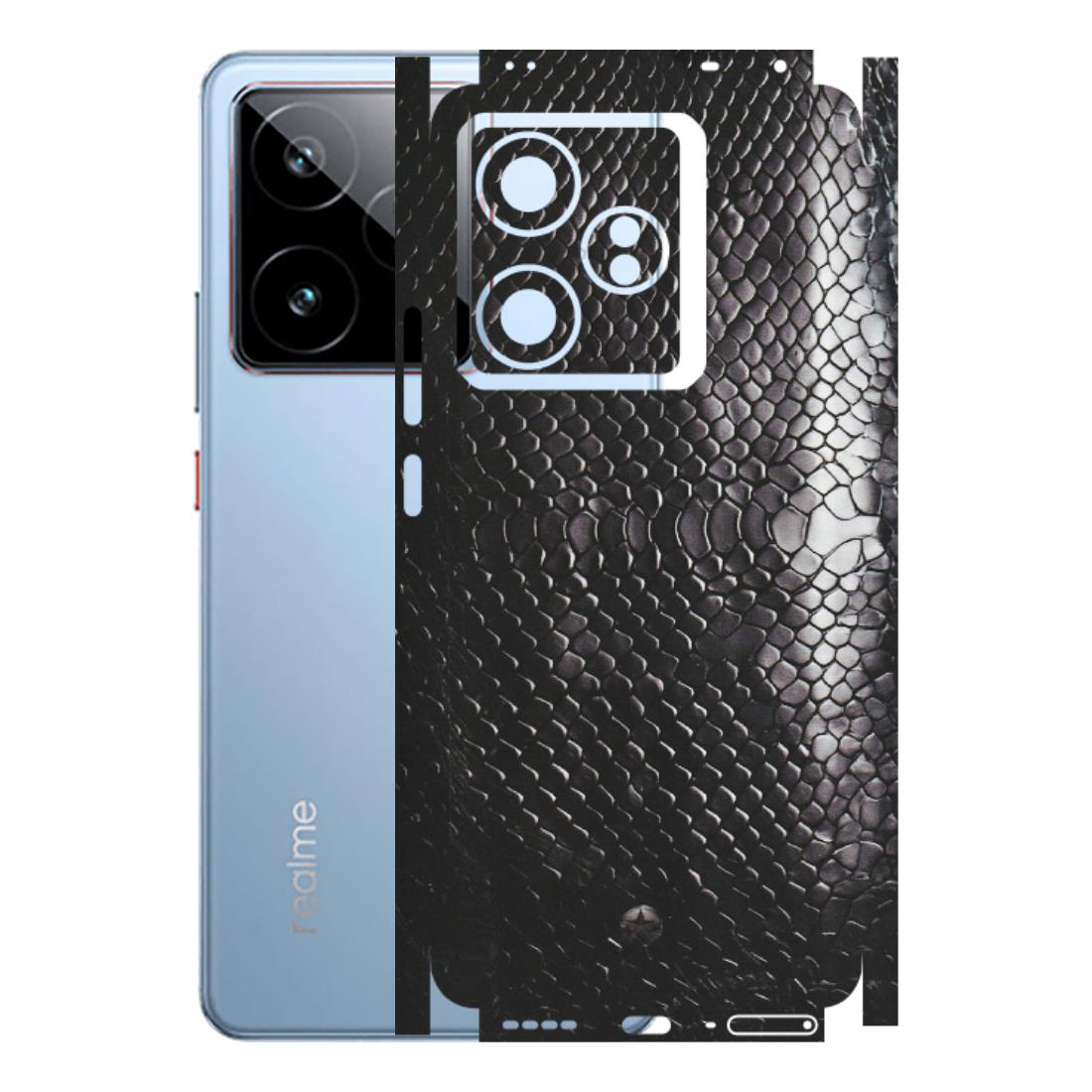 Realme Phone Skins (All Models) - Black Snack Leather - Matte Finish (M-147) Realme GT7 5G