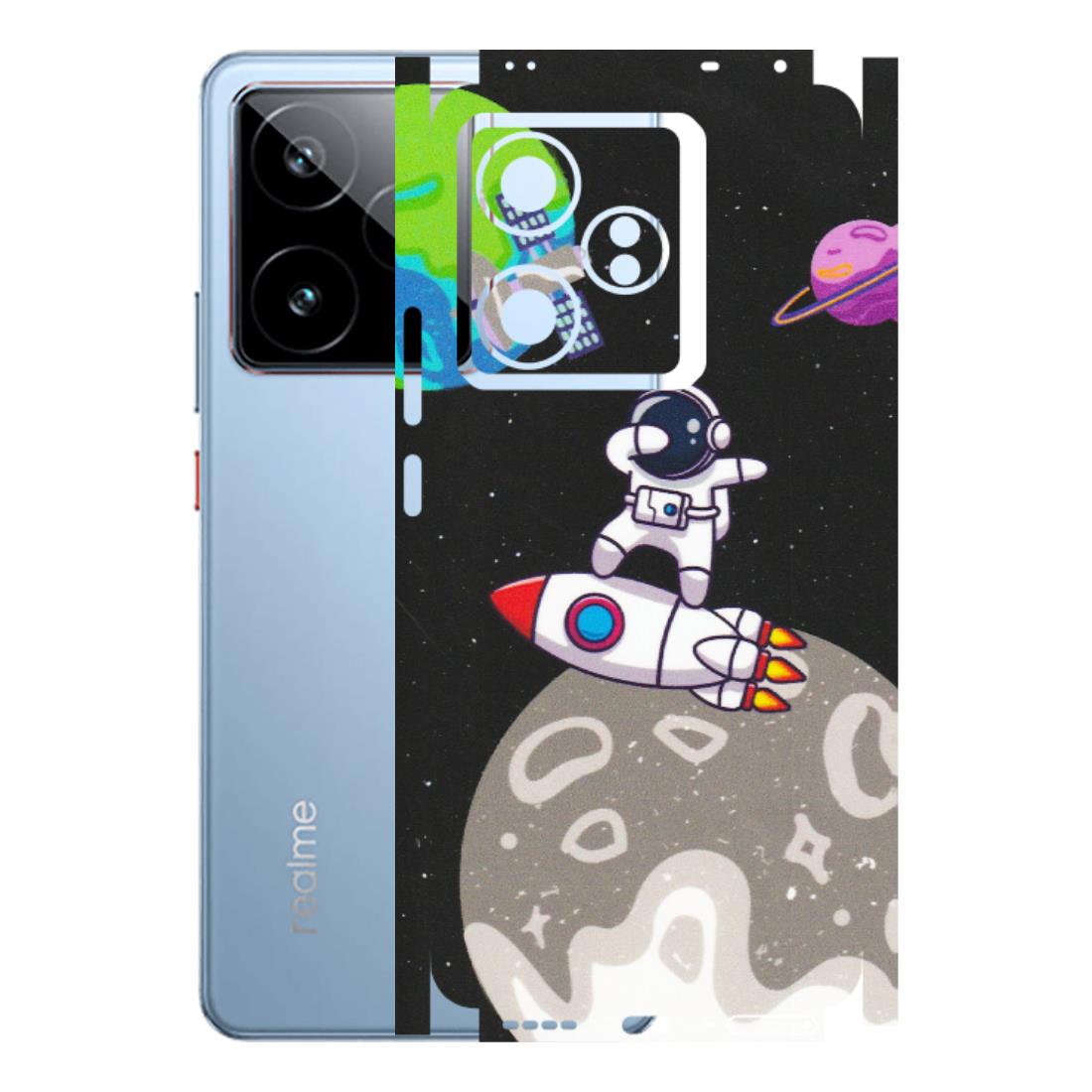 Realme Phone Skins (All Models) - Astronaut Vibing Toon Running - Matte Finish (M-39) Realme GT7 5G