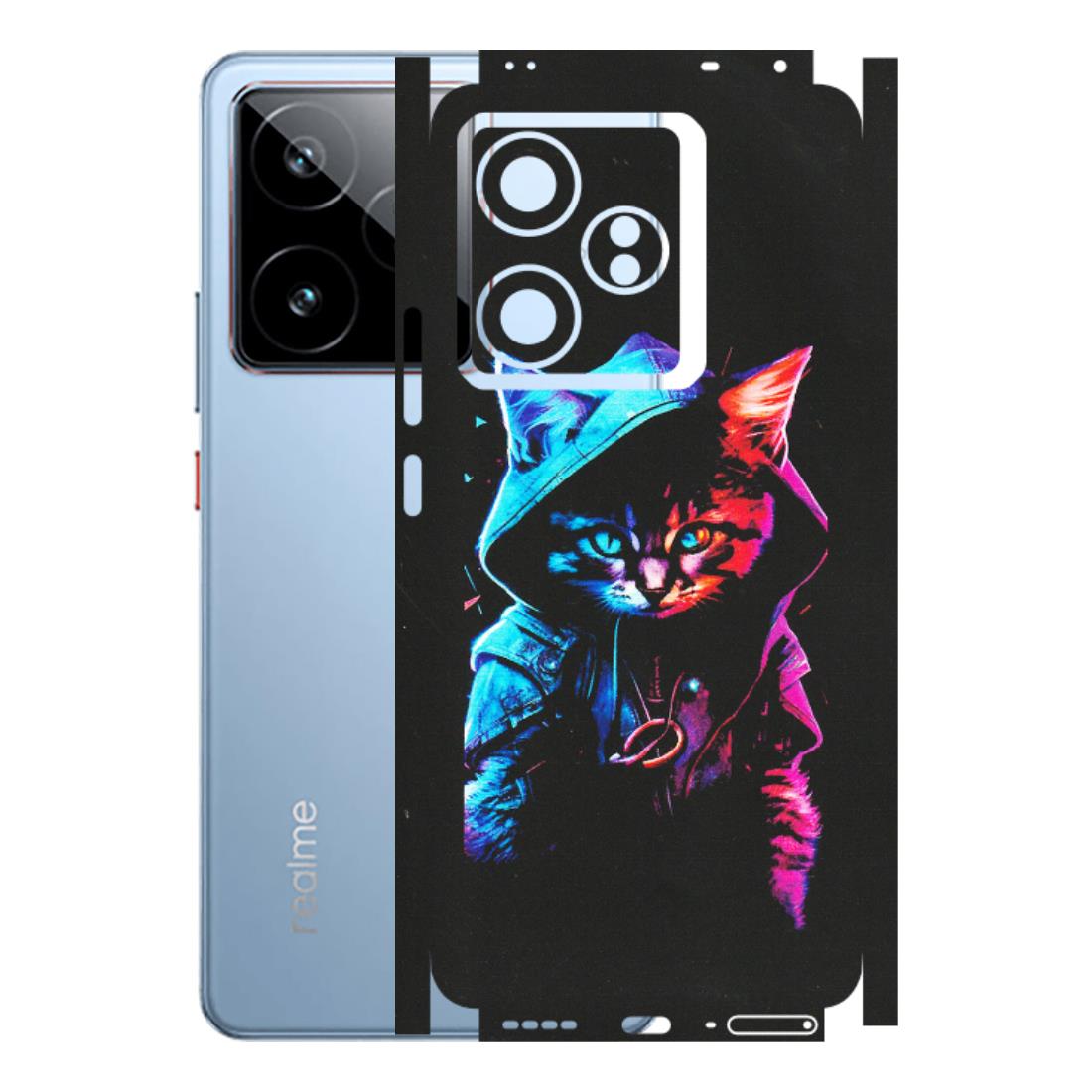 Realme Phone Skins (All Models) - Cyberpunk Cat - Matte Finish (M-45) Realme GT7 5G