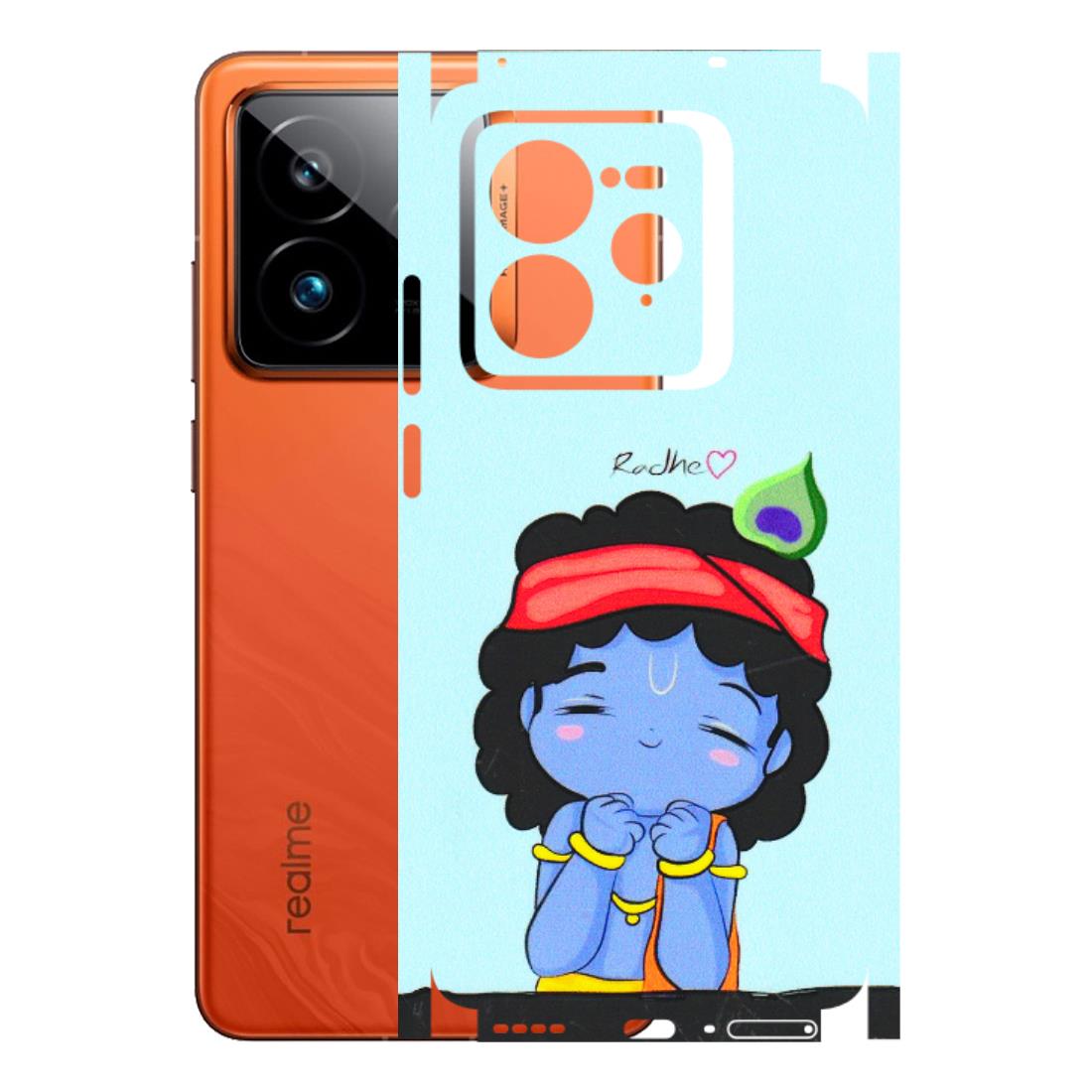 Realme Phone Skins (All Models) - Radhe Radhe Cute Toon - 3D Embossed Finish (L-05) Realme GT7 Pro 5G