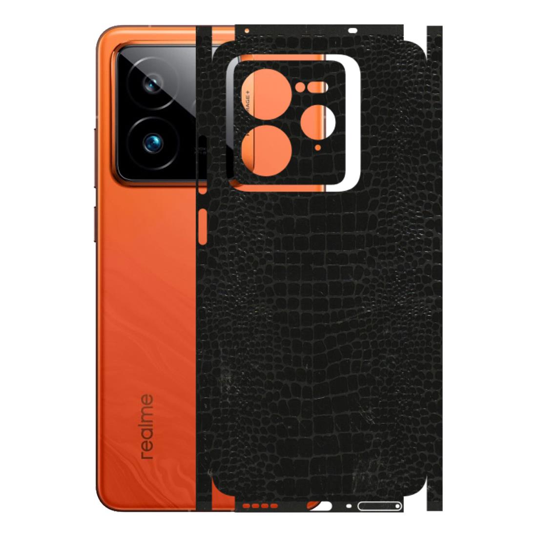 Realme Phone Skins (All Models) - Snake Leather Black - 3D Embossed Finish (L-107) Realme GT7 Pro 5G