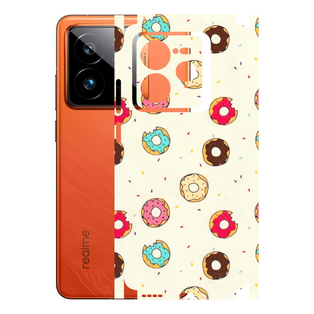 Realme Phone Skins (All Models) - Mini Donuts Doodle Art - 3D Embossed Finish (L-122) Realme GT7 Pro 5G