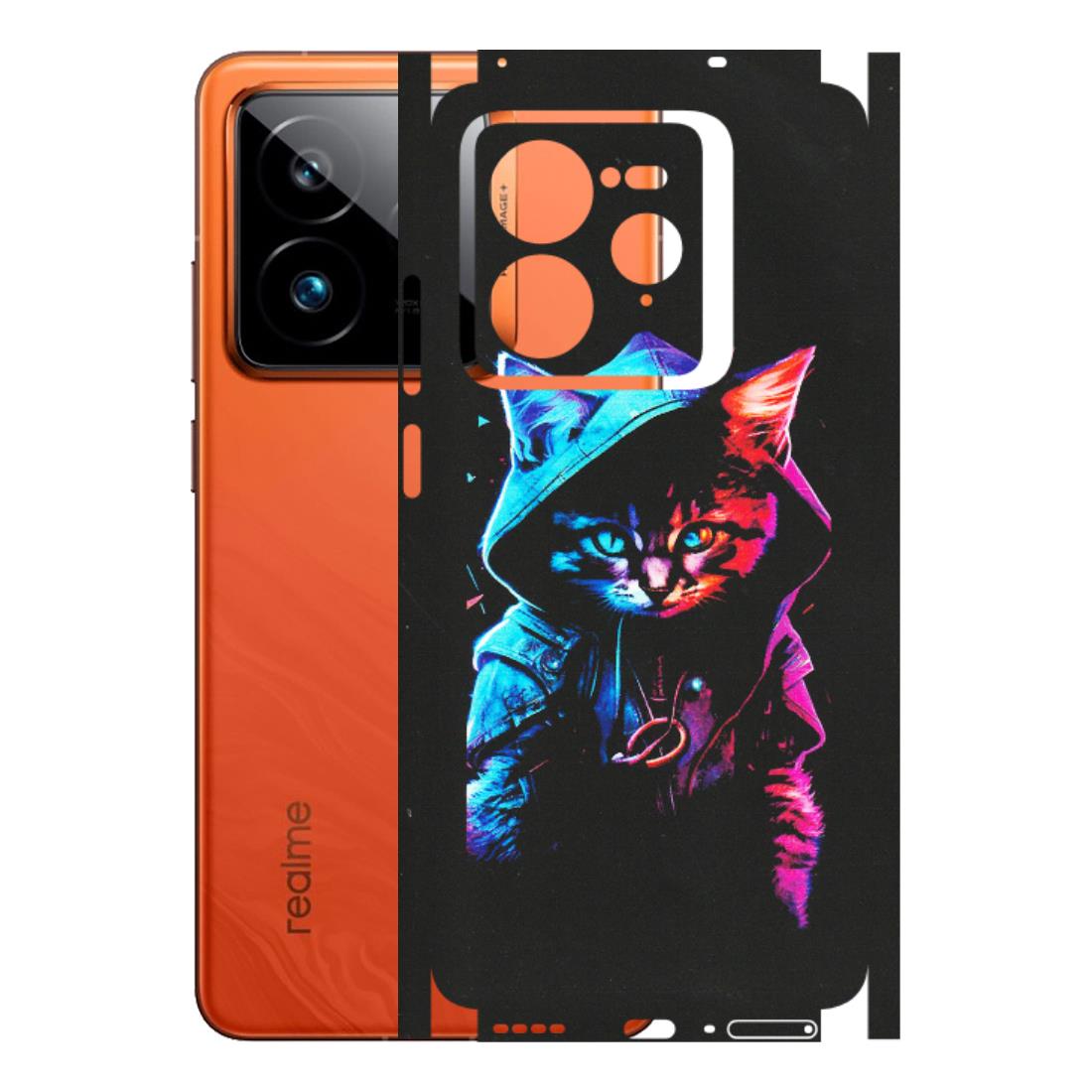 Realme Phone Skins (All Models) - Cyberpunk Cat - Matte Finish (M-45) Realme GT7 Pro 5G