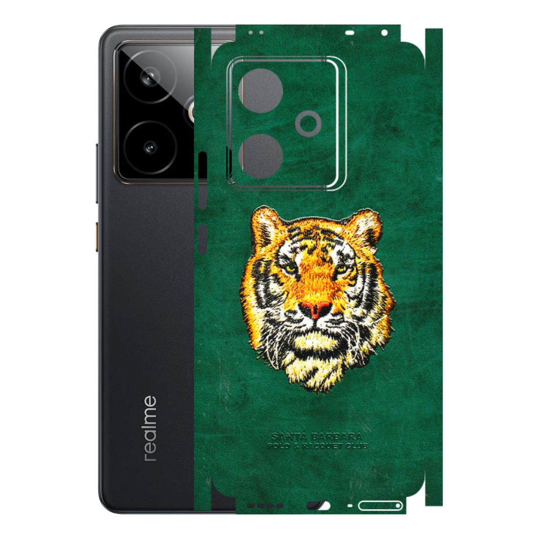 Realme Phone Skins (All Models) - Leather Feel Tiger - 3D Embossed Finish (L-111) Realme GT 7T 5G