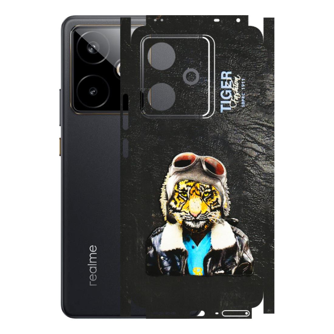 Realme Phone Skins (All Models) - Rider Tiger - 3D Embossed Finish (L-113) Realme GT 7T 5G