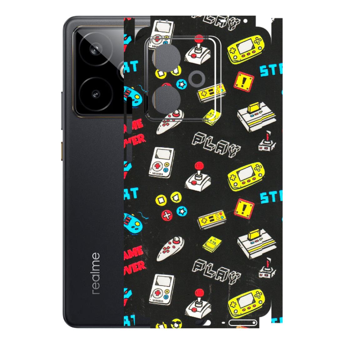 Realme Phone Skins (All Models) - Gaming Doodles - 3D Embossed Finish (L-224) Realme GT 7T 5G