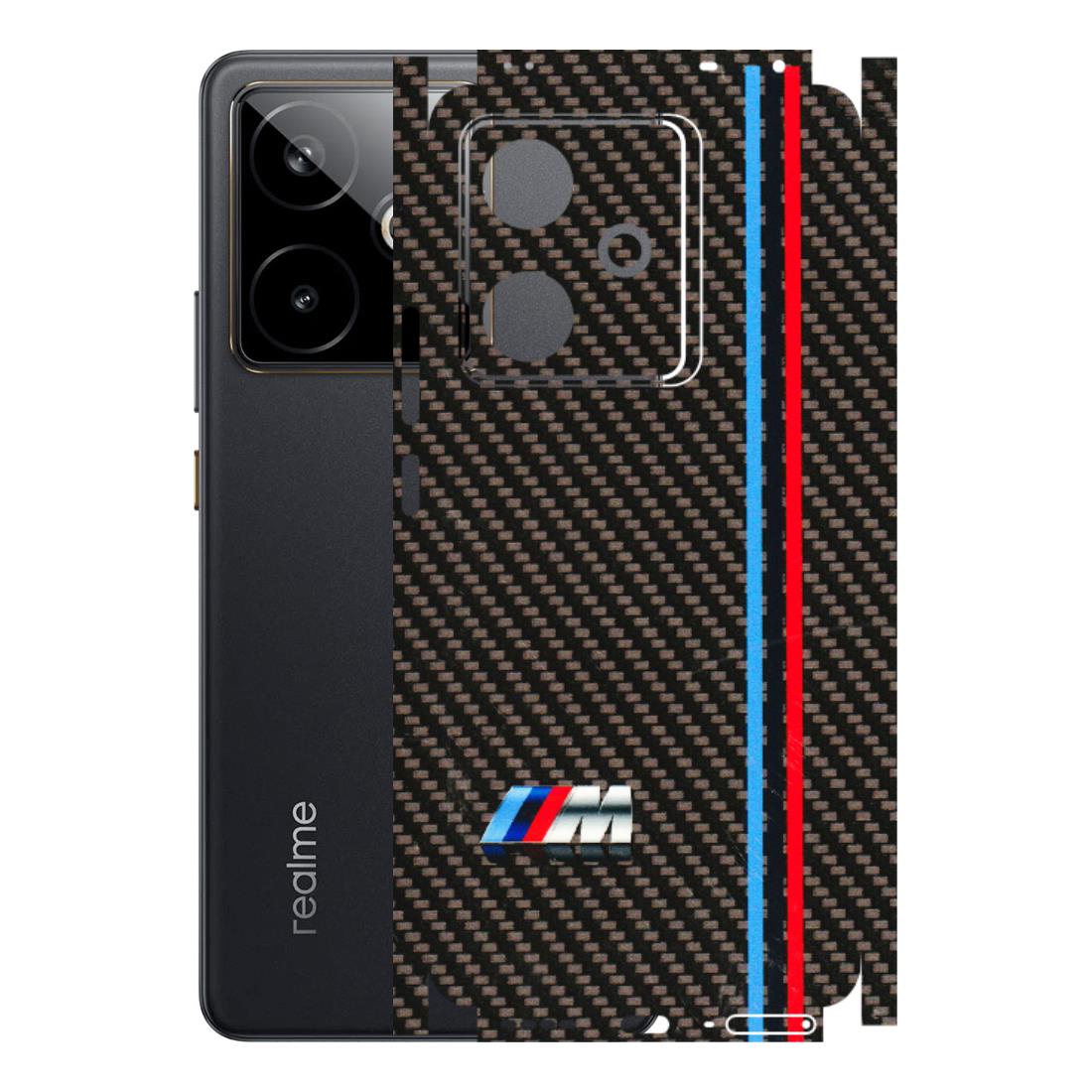 Realme Phone Skins (All Models) - BM Carbon Fiber Feels - 3D Embossed Finish (L-38) Realme GT 7T 5G
