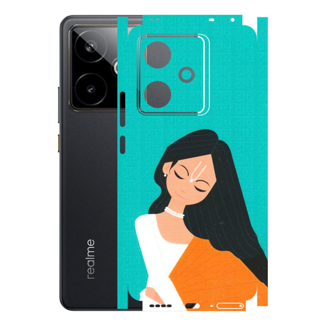 Realme Phone Skins (All Models) - Radhe Radhe With Hindu Symbol - Matte Finish (M-164) Realme GT 7T 5G