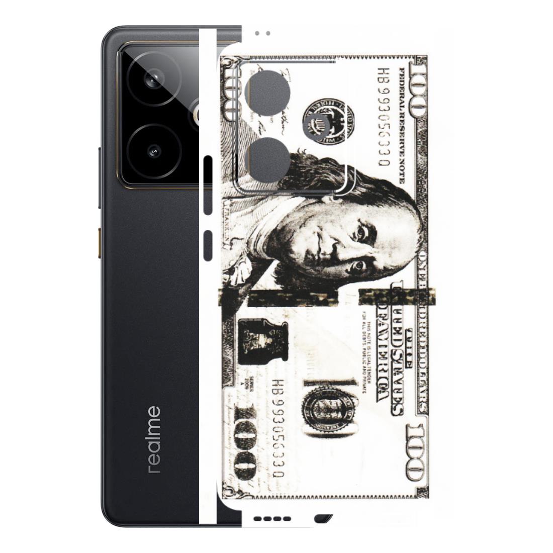 Realme Phone Skins (All Models) - 100 Dollar Currency - Transparent Finish (T-01) Realme GT 7T 5G