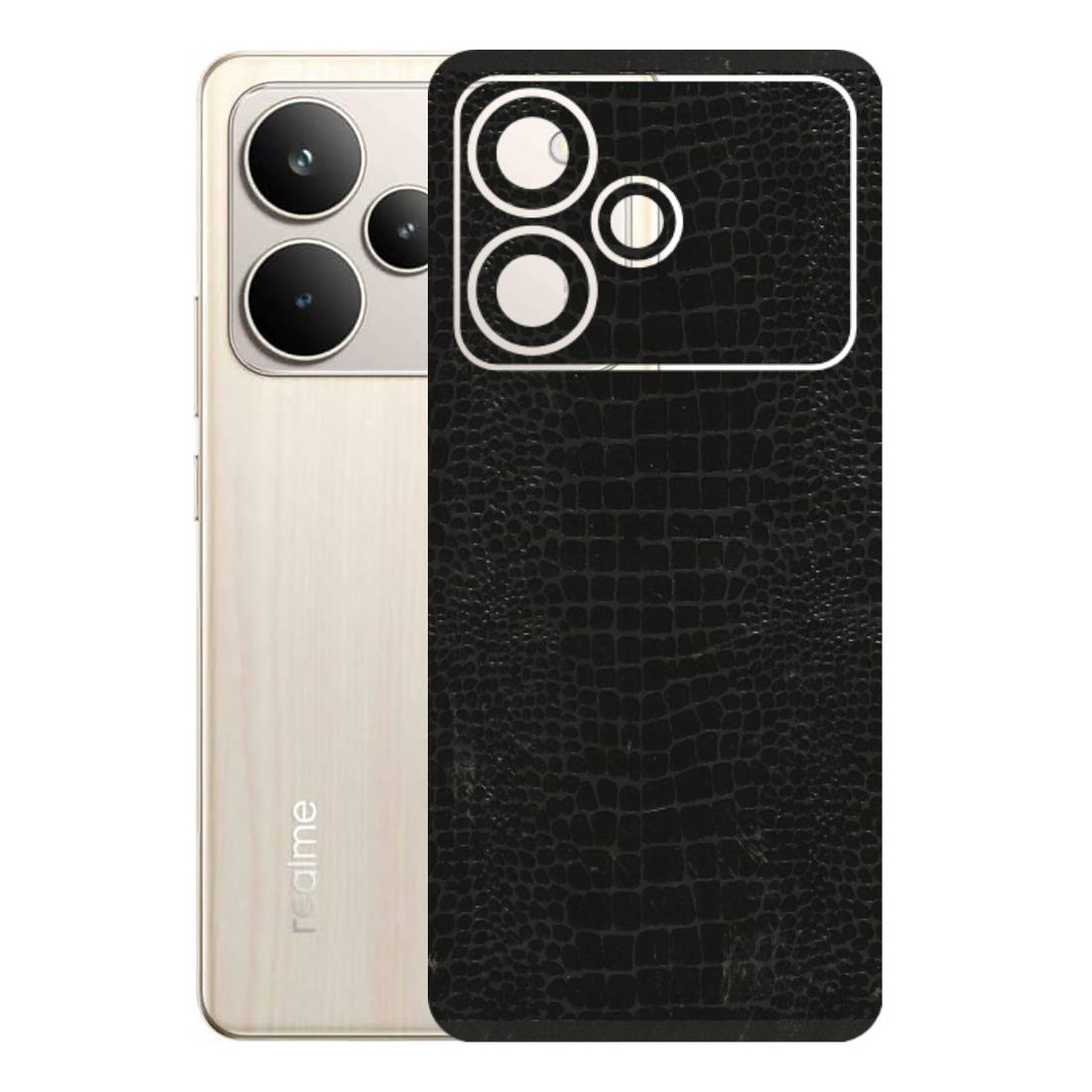 Realme Phone Skins (All Models) - Snake Leather Black - 3D Embossed Finish (L-107) Realme P4 5G