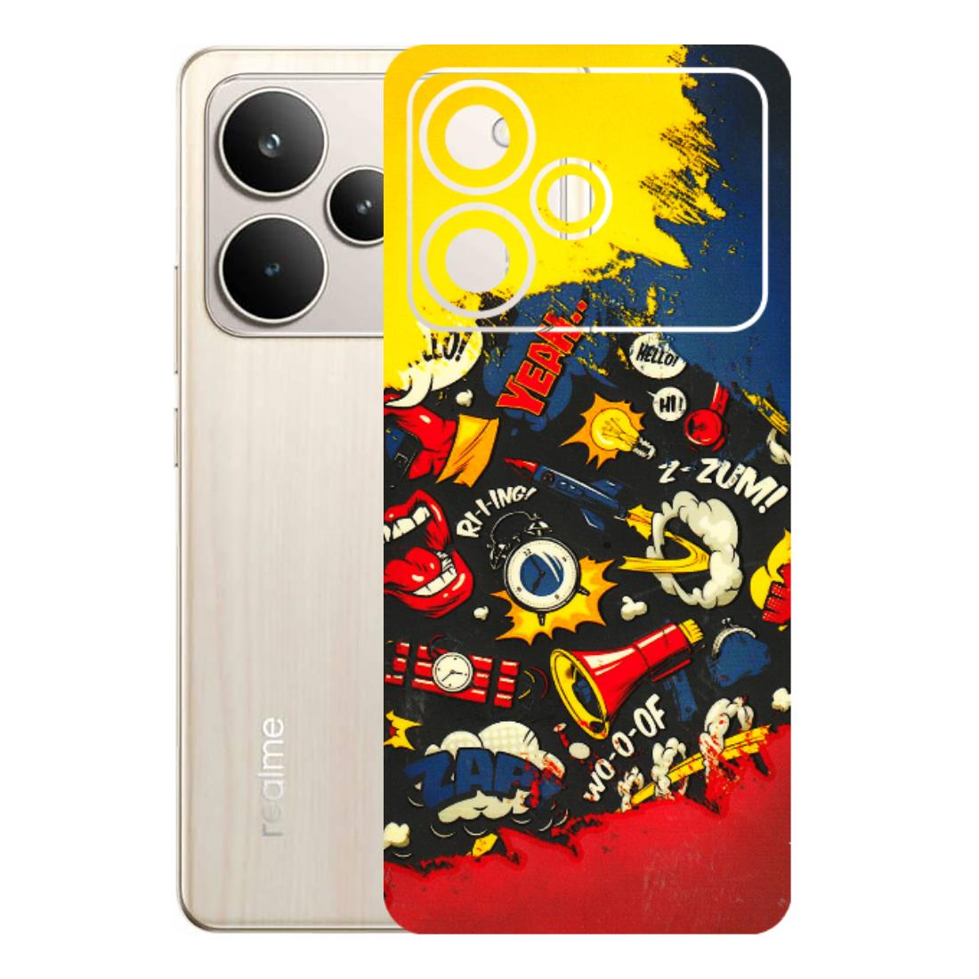 Realme Phone Skins (All Models) - Pacific Doodle Art - 3D Embossed Finish (L-120) Realme P4 5G