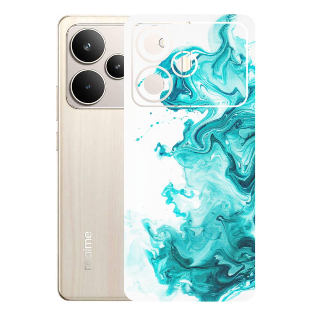 Realme Phone Skins (All Models) - Sky Blue Abstract Colour - Matte Finish (M-146) Realme P4 5G