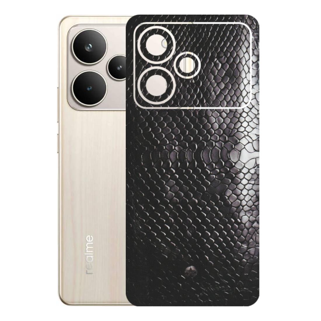 Realme Phone Skins (All Models) - Black Snack Leather - Matte Finish (M-147) Realme P4 5G