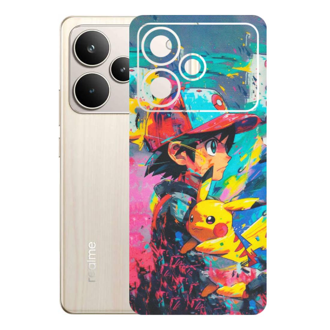 Realme Phone Skins (All Models) - Ash & Pikachu - Matte Finish (M-26) Realme P4 5G