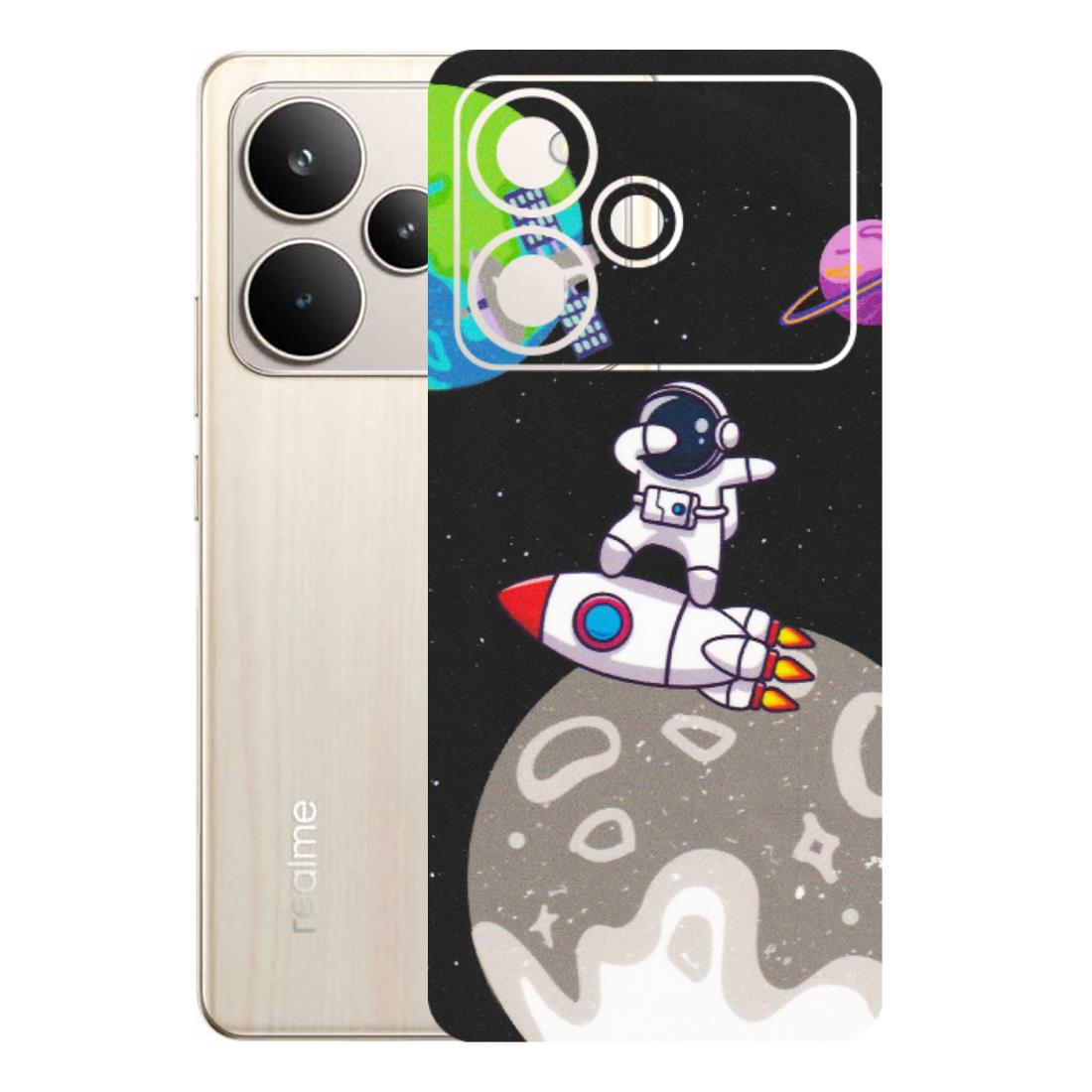 Realme Phone Skins (All Models) - Astronaut Vibing Toon Running - Matte Finish (M-39) Realme P4 5G