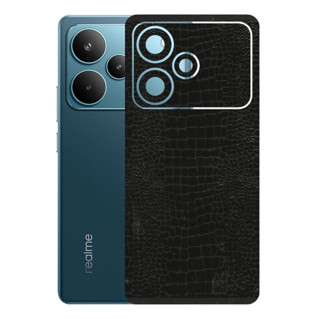 Realme Phone Skins (All Models) - Snake Leather Black - 3D Embossed Finish (L-107) Realme P4 Pro 5G