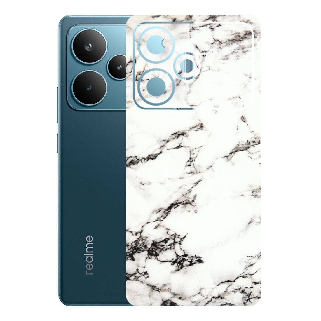 Realme Phone Skins (All Models) - Black and White Marble Texture - 3D Embossed Finish (L-124) Realme P4 Pro 5G