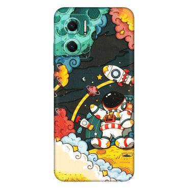 Xiaomi Redmi Phone Skins (All Models) - Astronauts & Spaceship - 3D Embossed Finish (L-145) Mi 10 5G