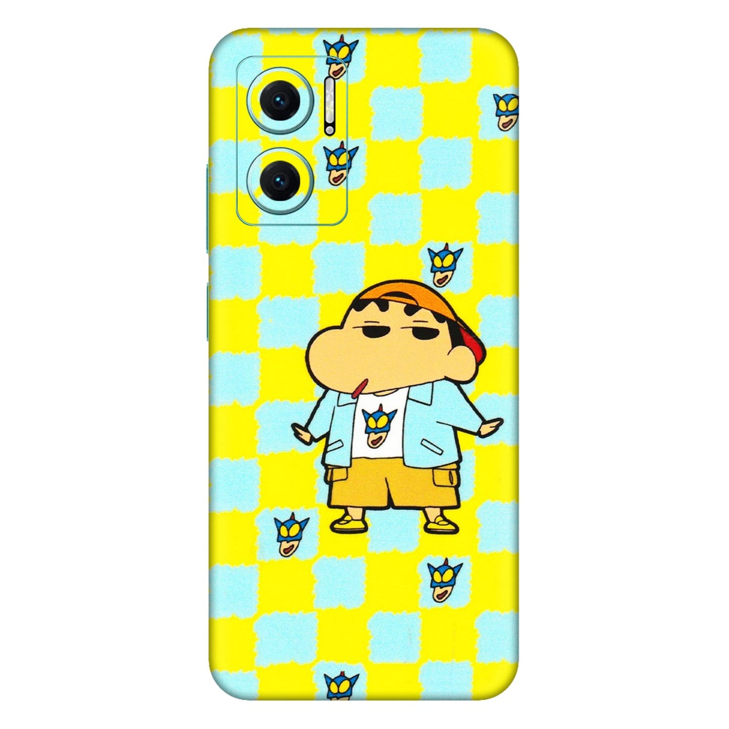 Xiaomi Redmi Phone Skins (All Models) - Yellow Blue Shinchan Cute - 3D Embossed Finish (L-221) Mi 10 5G