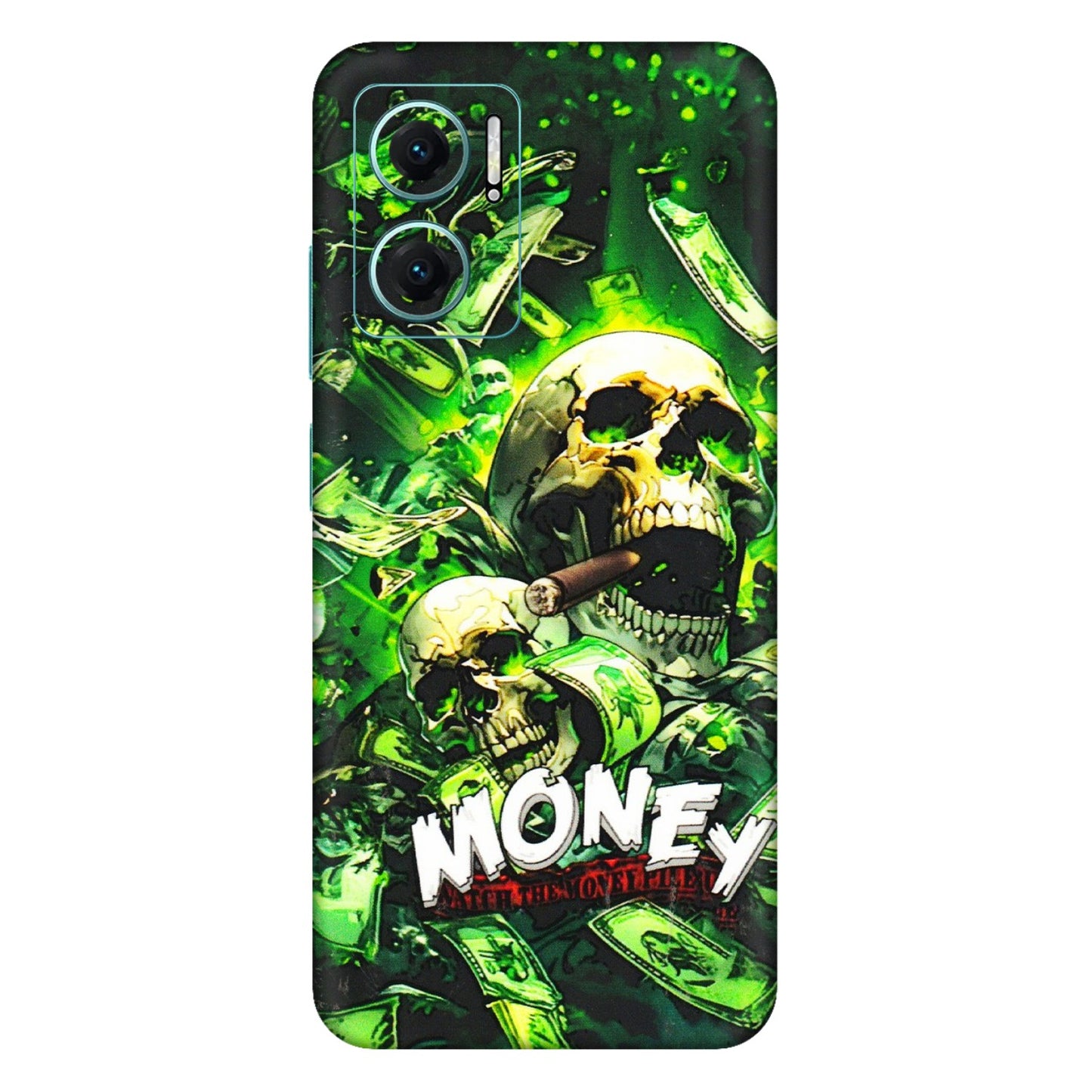 Xiaomi Redmi Phone Skins (All Models) - Skull Money - 3D Embossed Finish (L-303) Mi 10 5G