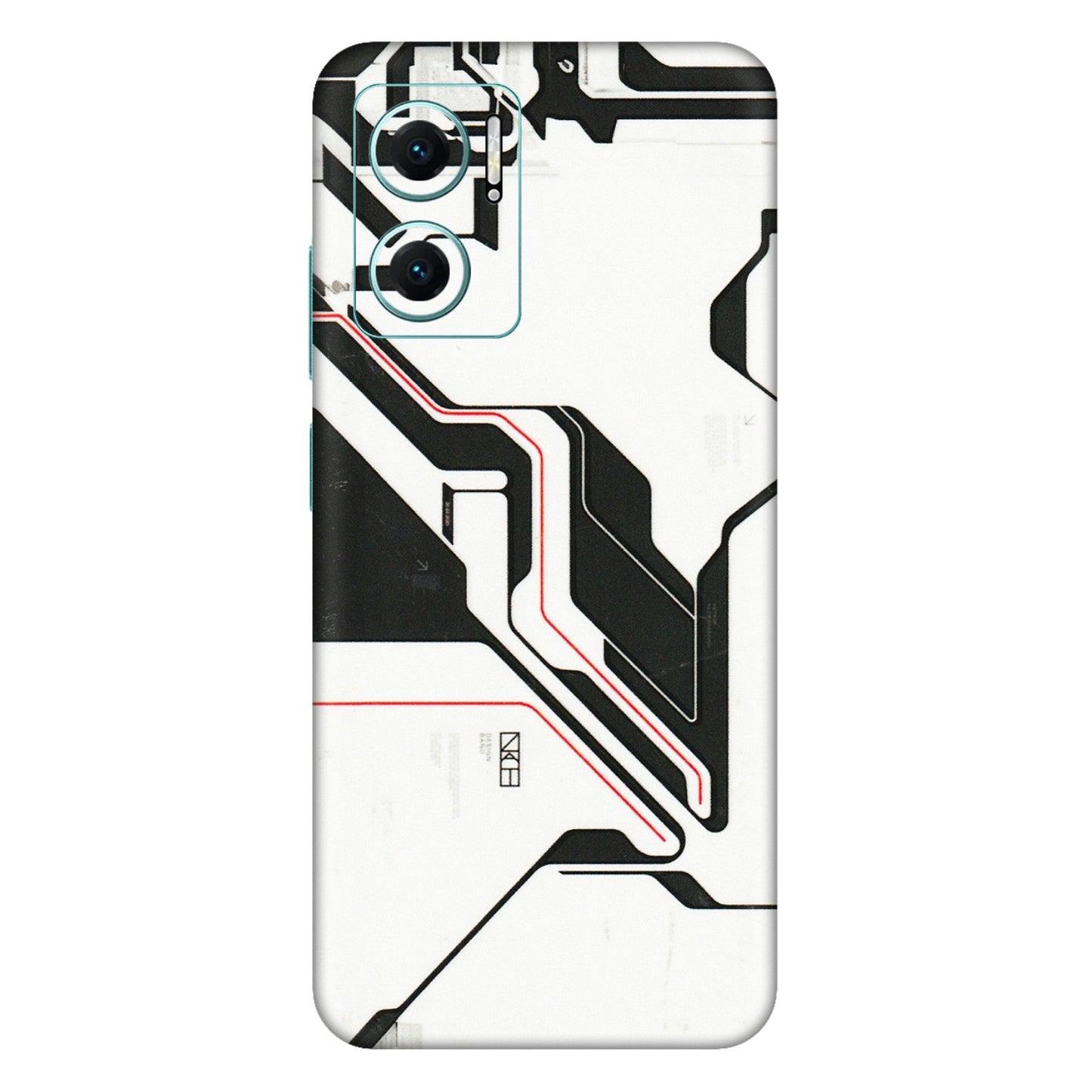 Xiaomi Redmi Phone Skins (All Models) - White Techy Logo - 3D Embossed Finish (L-312) Mi 10 5G