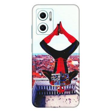 Xiaomi Redmi Phone Skins (All Models) - Spiderman Hanging - 3D Embossed Finish (L-53) Mi 10 5G