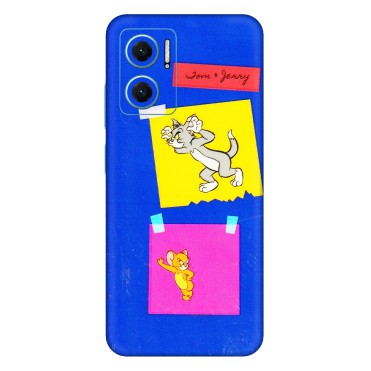 Xiaomi Redmi Phone Skins (All Models) - Tom N Jerry Sticky Notes - 3D Embossed Finish (L-88) Mi 10 5G