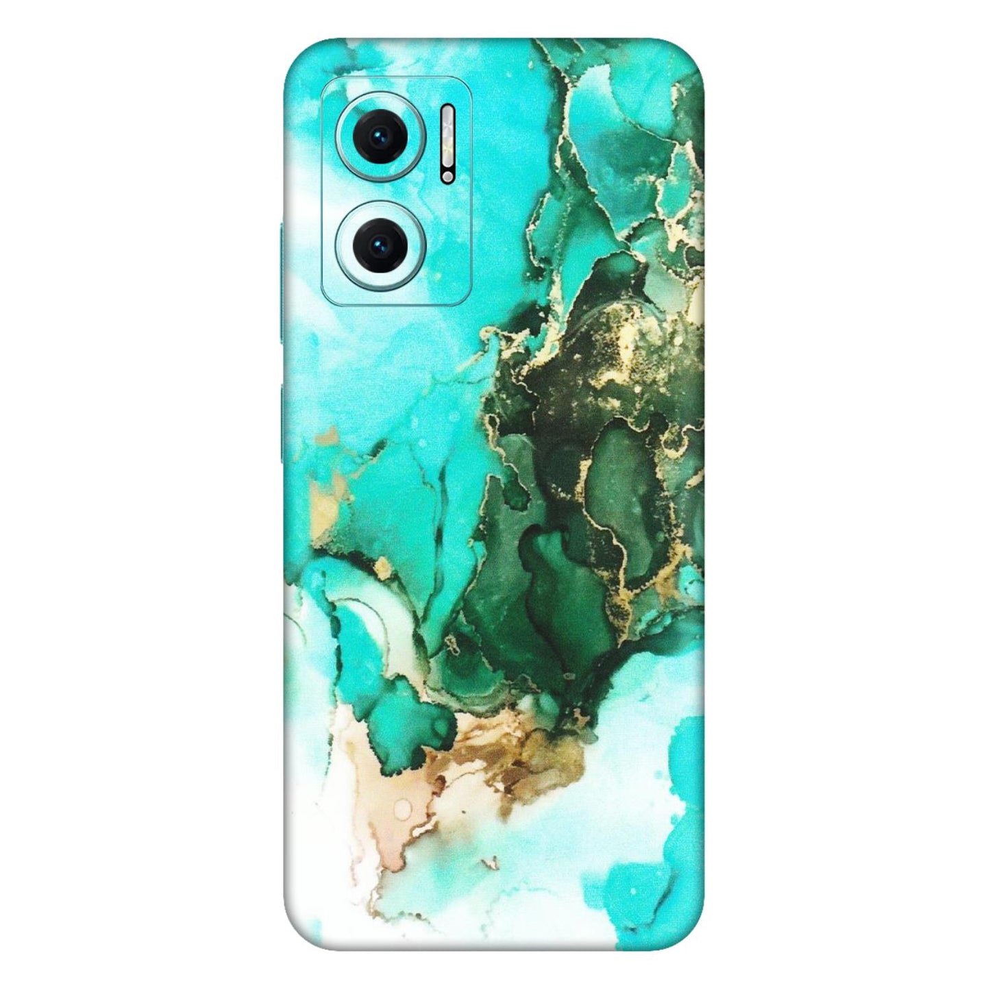 Xiaomi Redmi Phone Skins (All Models) - The Blue Gold Marble - Matte Finish (M-124) Mi 10 5G