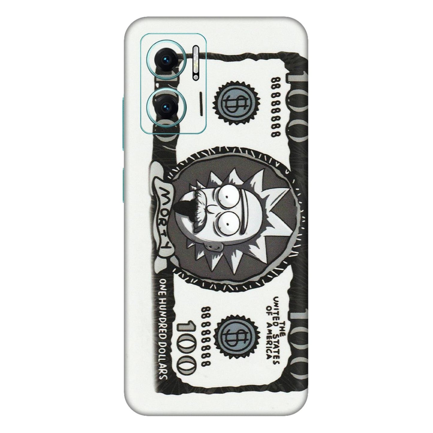 Xiaomi Redmi Phone Skins (All Models) - Rick And Morty Hundred Dollar Anime - Matte Finish (M-161) Mi 10 5G