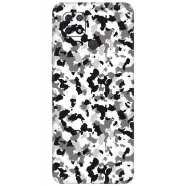 Xiaomi Redmi Phone Skins (All Models) - White Black Camouflage - 3D Embossed Finish (L-18) Redmi 10