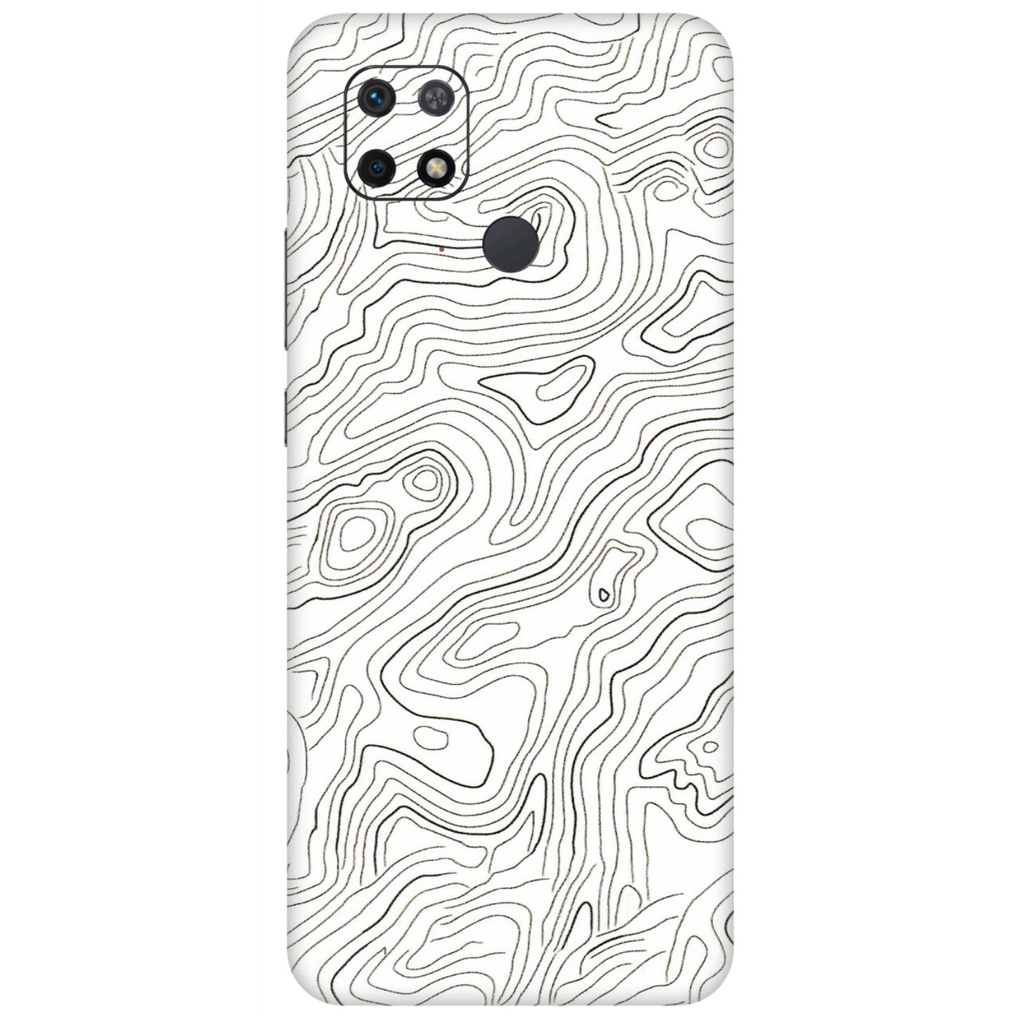 Xiaomi Redmi Phone Skins (All Models) - White Black Swirls - 3D Embossed Finish (L-219) Redmi 10