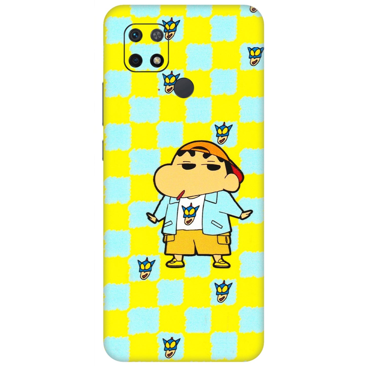 Xiaomi Redmi Phone Skins (All Models) - Yellow Blue Shinchan Cute - 3D Embossed Finish (L-221) Redmi 10