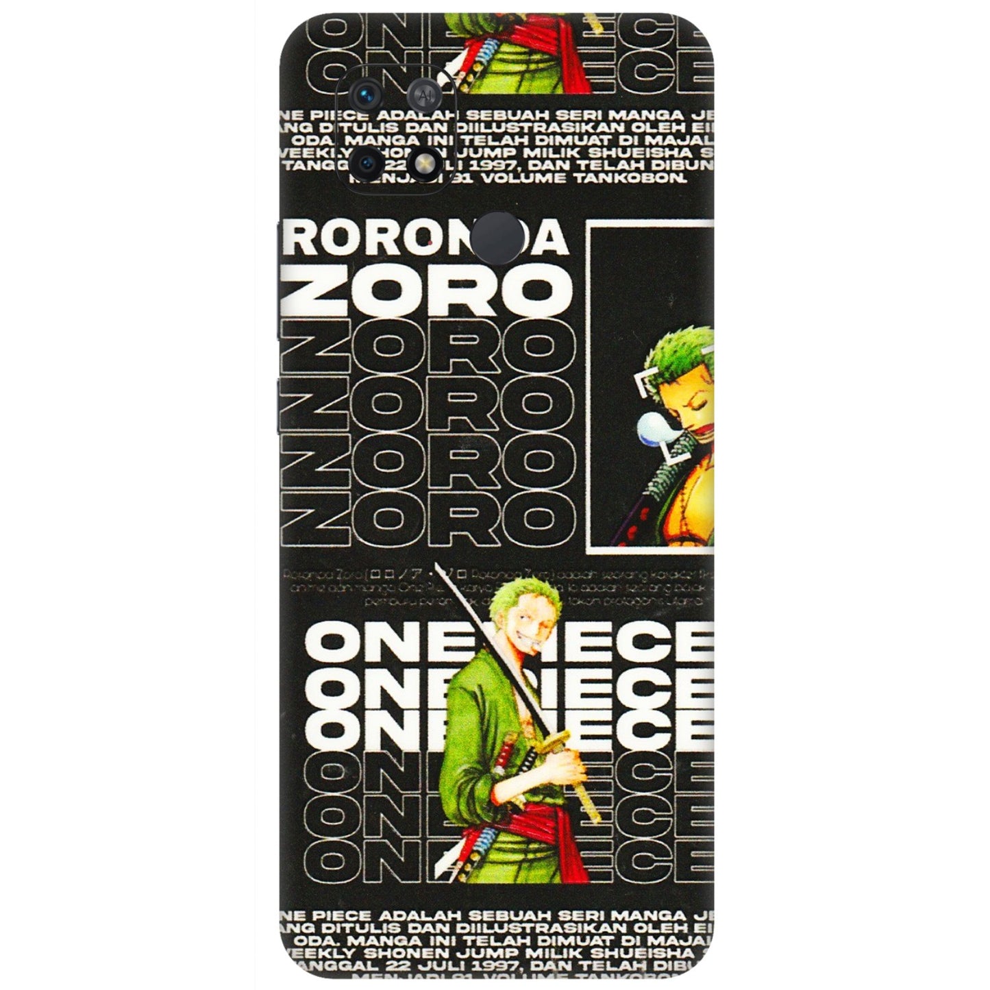 Xiaomi Redmi Phone Skins (All Models) - One Piece Zoro - 3D Embossed Finish (L-250) Redmi 10