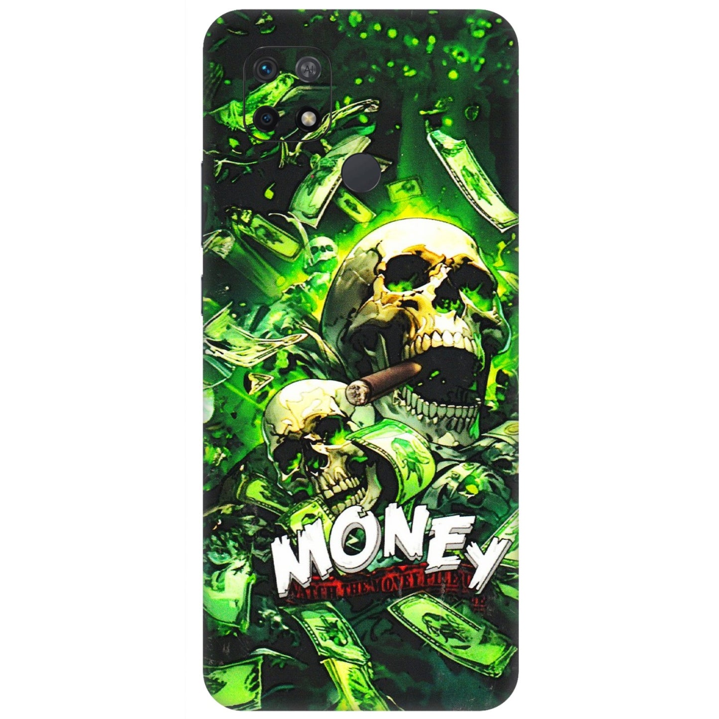 Xiaomi Redmi Phone Skins (All Models) - Skull Money - 3D Embossed Finish (L-303) Redmi 10