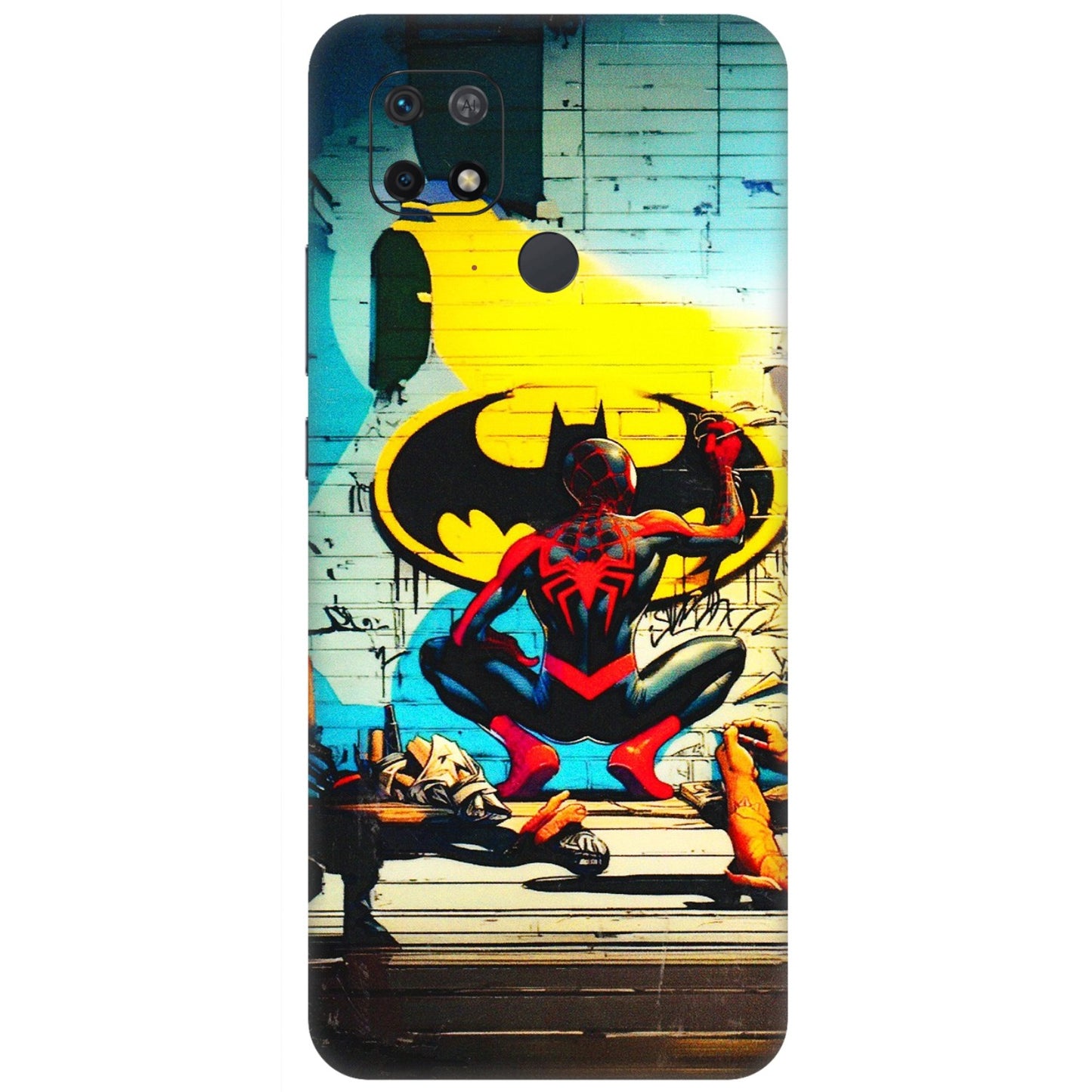 Xiaomi Redmi Phone Skins (All Models) - New Spiderman Bat Logo - 3D Embossed Finish (L-309) Redmi 10