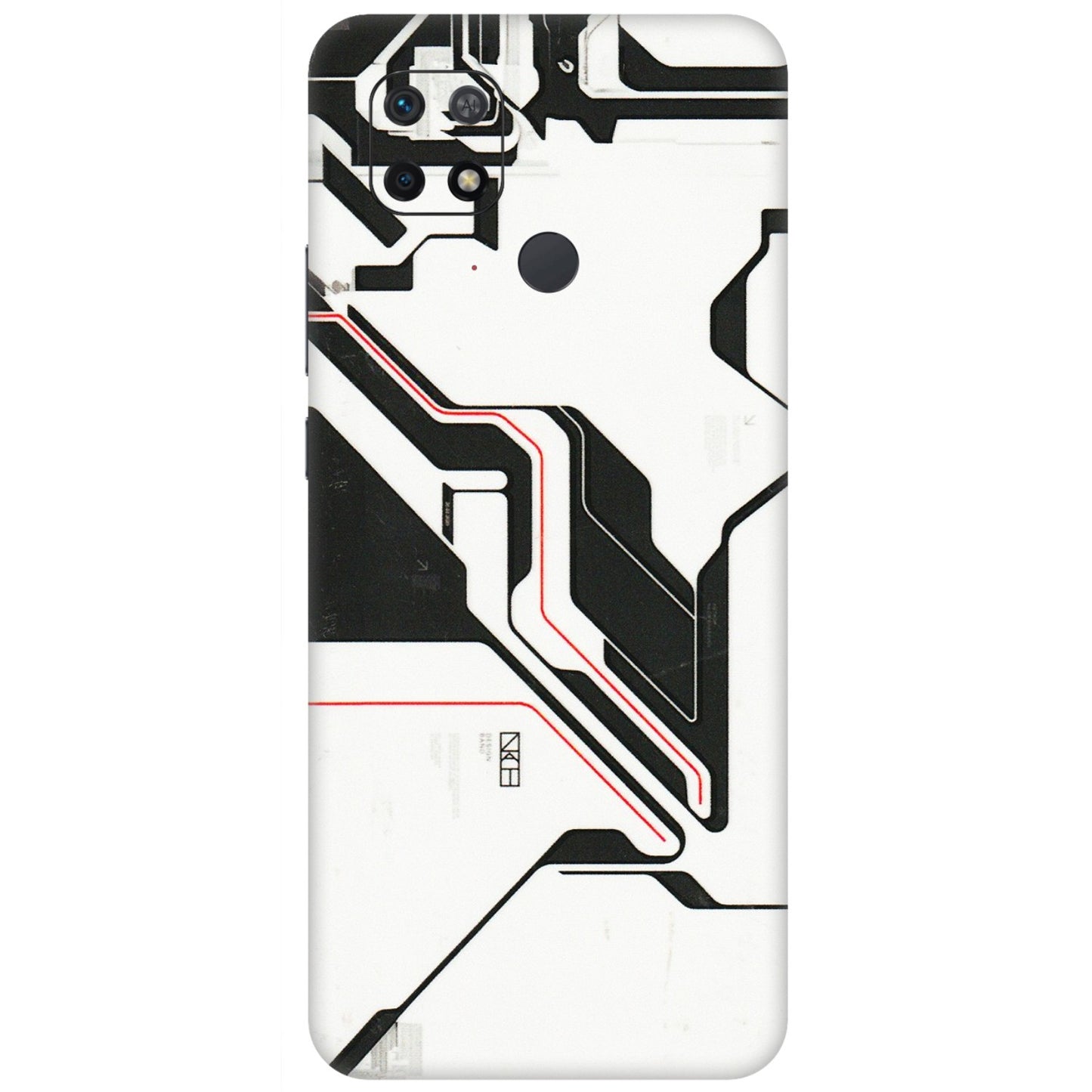 Xiaomi Redmi Phone Skins (All Models) - White Techy Logo - 3D Embossed Finish (L-312) Redmi 10
