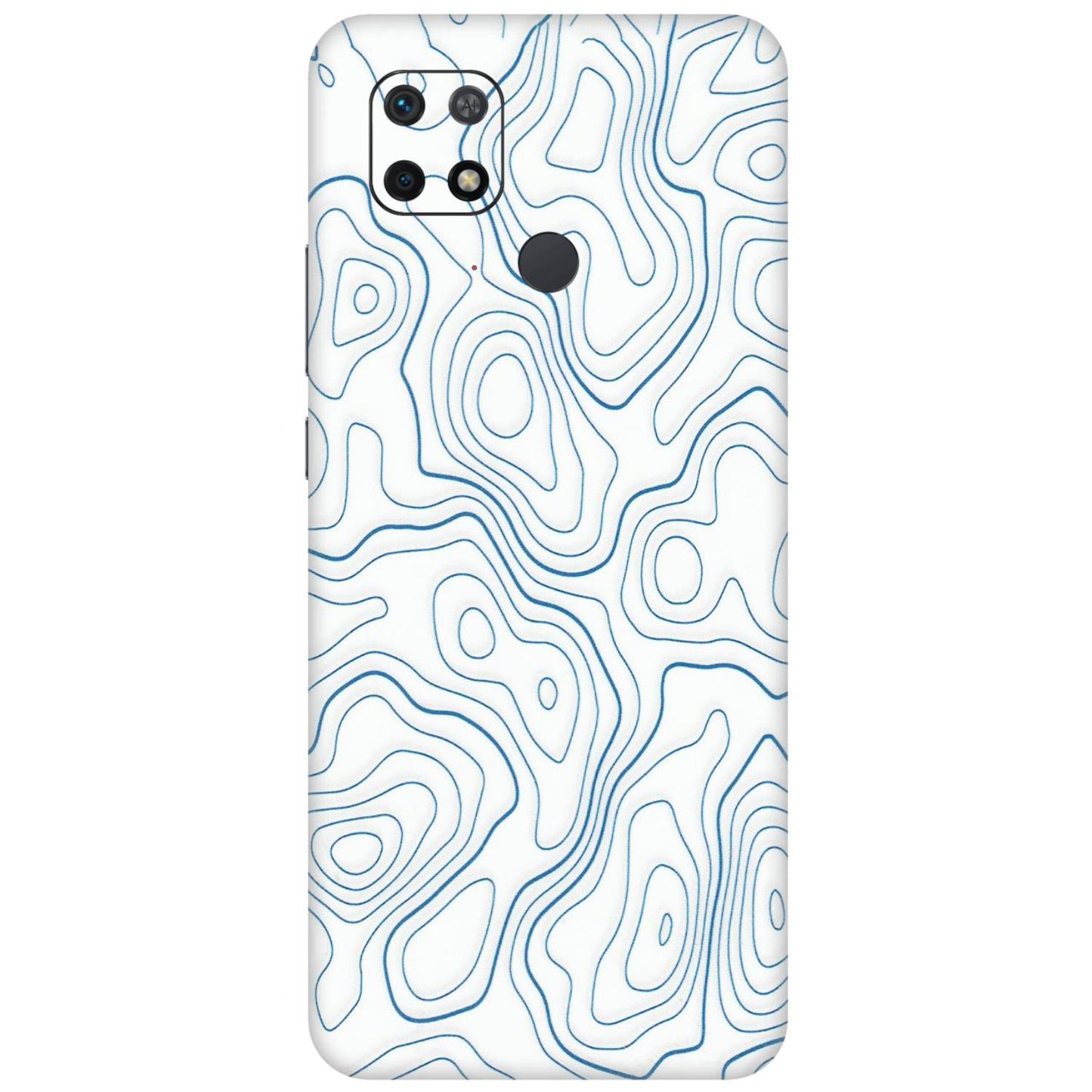 Xiaomi Redmi Phone Skins (All Models) - Blue And White Swirls - Matte Finish (M-139) Redmi 10