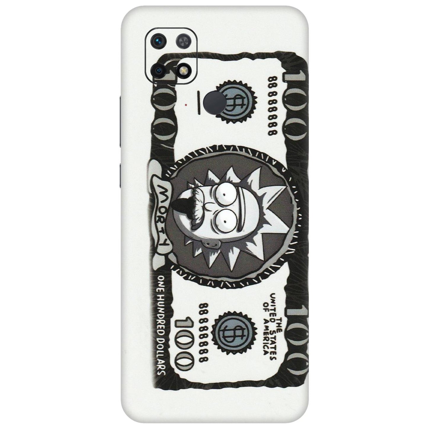Xiaomi Redmi Phone Skins (All Models) - Rick And Morty Hundred Dollar Anime - Matte Finish (M-161) Redmi 10