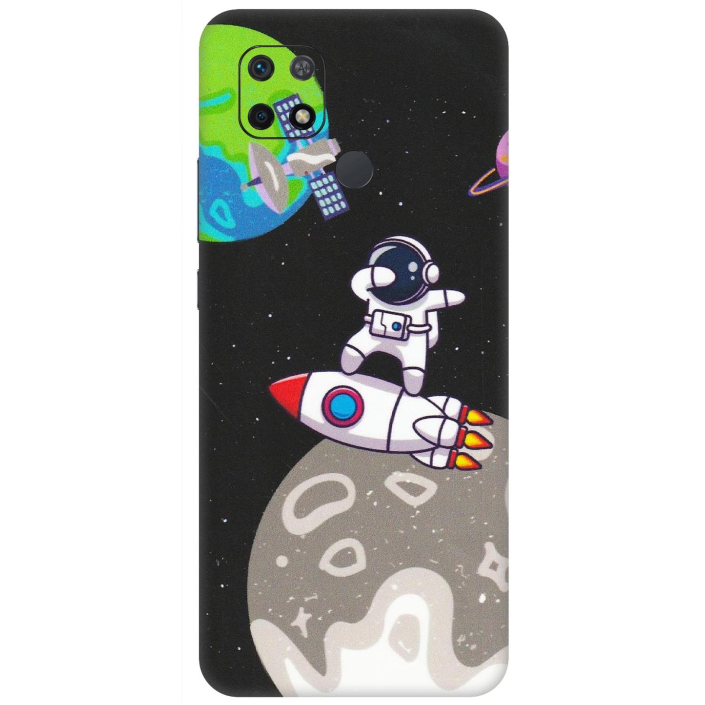 Xiaomi Redmi Phone Skins (All Models) - Astronaut Vibing Toon Running - Matte Finish (M-39) Redmi 10