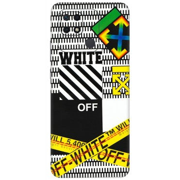 Xiaomi Redmi Phone Skins (All Models) - White Off Abstract - 3D Embossed Finish (L-172) Redmi 10 Power