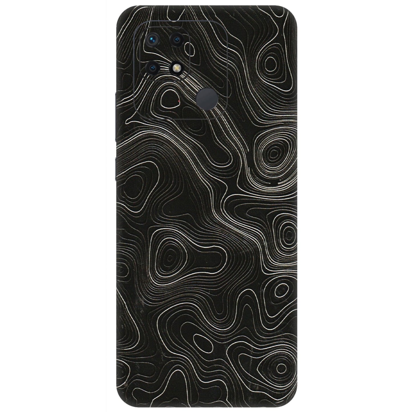 Xiaomi Redmi Phone Skins (All Models) - Black Swirl - 3D Embossed Finish (L-196) Redmi 10 Power